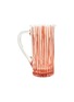LES OTTOMANS Striped Crystal Glass Jug — Orange