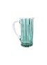 LES OTTOMANS Striped Crystal Glass Jug — Green
