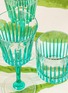Detail View - Click To Enlarge - LES OTTOMANS - Striped Crystal Glass Water Tumbler — Green