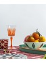 Detail View - Click To Enlarge - LES OTTOMANS - Striped Crystal Glass Wine Tumbler — Orange