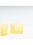 Detail View - Click To Enlarge - LES OTTOMANS - Striped Crystal Glass Water Tumbler — Yellow