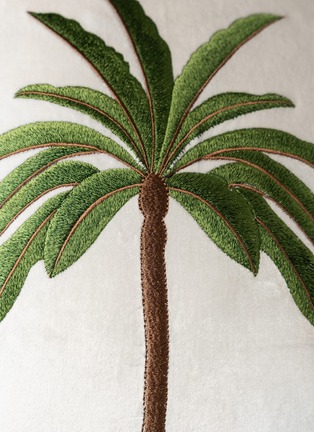 Detail View - Click To Enlarge - LES OTTOMANS - Palm Embroidered Cushion