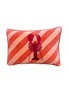 LES OTTOMANS Embroidered Velvet Cushion Cover — Lobster