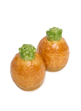 Detail View - Click To Enlarge - LES OTTOMANS - Pineapple Hand Painted Salt & Pepper Set