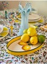 Detail View - Click To Enlarge - LES OTTOMANS - Lemon Hand Painted Iron Tray