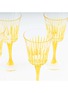 Detail View - Click To Enlarge - LES OTTOMANS - Striped Crystal Glass Wine Tumbler — Yellow