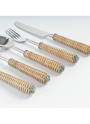 Detail View - Click To Enlarge - LES OTTOMANS - Rattan Cutlery Set