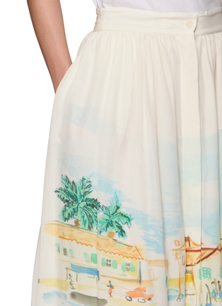  - MII - Harbour Landscape Printed Silk Skirt
