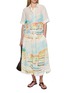Figure View - Click To Enlarge - MII - Harbour Landscape Printed Silk Skirt