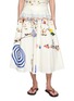 MII Beach Scene Hand Embroidered Skirt