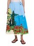 MII Coastal Garden Printed Hand Embroidered Skirt
