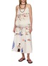 Figure View - Click To Enlarge - MII - Beach Scene Hand Embroidered Camisole Top