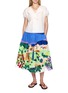 Figure View - Click To Enlarge - MII - Garden Landscape Printed Hand Embroidered Skirt