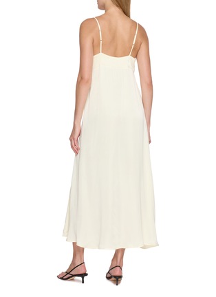Back View - Click To Enlarge - DETERM - Draped Collagen Satin Slip Dress
