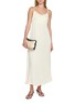 Figure View - Click To Enlarge - DETERM - Draped Collagen Satin Slip Dress