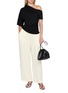 Figure View - Click To Enlarge - DETERM - Drawstring Waistband Collagen Satin Pants