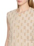  - YOUNG N SANG - Hand Beads Chequered Textured Vest