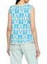 Back View - Click To Enlarge - YOUNG N SANG - Snowflake Floral Trim Tie Front Knit Vest