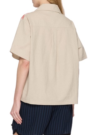 Back View - Click To Enlarge - YOUNG N SANG - Hand Beads Patchworked Shirt