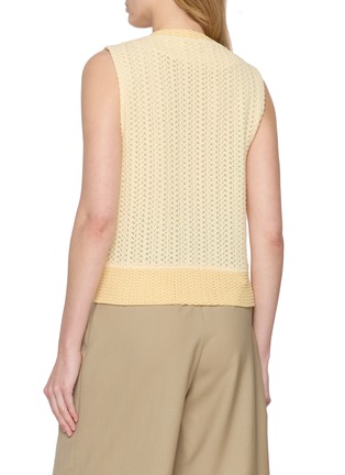 Back View - Click To Enlarge - YOUNG N SANG - Hand Beads Flower Knit Vest