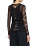 Back View - Click To Enlarge - BEAUTIFUL PEOPLE - Cosmos Sheer Jersey Crewneck Cotton Top