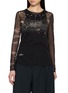 BEAUTIFUL PEOPLE Cosmos Sheer Jersey Crewneck Cotton Top