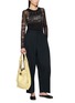 Figure View - Click To Enlarge - BEAUTIFUL PEOPLE - Cosmos Sheer Jersey Crewneck Cotton Top