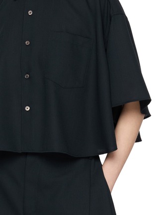  - BEAUTIFUL PEOPLE - Sheer Circular Cropped Wool Shirt