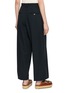 Back View - Click To Enlarge - BEAUTIFUL PEOPLE - Side Tuck Sheer Wide Leg Wool Pants