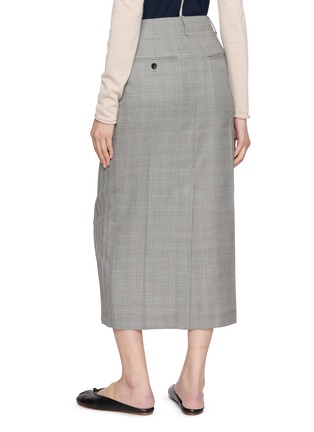 Back View - Click To Enlarge - BEAUTIFUL PEOPLE - Straight Suiting Wool Silk Skirt