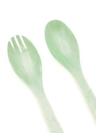 Detail View - Click To Enlarge - HEIM SÖHNE - Speckled Salad Cutlery Set — Apple