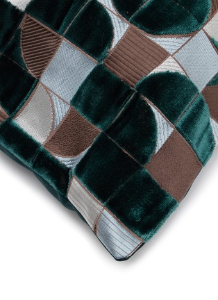 Detail View - Click To Enlarge - FRETTE - Luxury Avant Garde Cushion Cover — Green