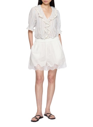 Figure View - Click To Enlarge - DÔEN - Henri Striped Ruffle-Trimmed Blouse