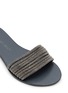 Detail View - Click To Enlarge - NICOLAS LAINAS - Strass Band Leather Slides