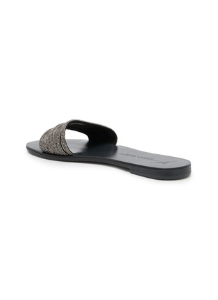  - NICOLAS LAINAS - Strass Band Leather Slides