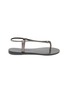 NICOLAS LAINAS Strass Strap Leather Thong Sandals