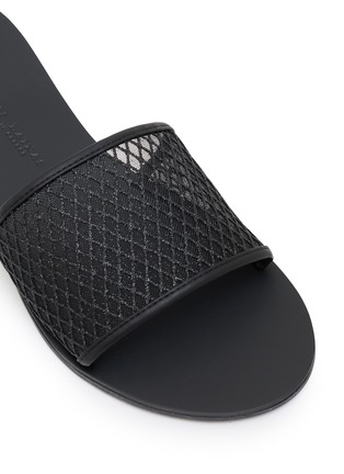Detail View - Click To Enlarge - NICOLAS LAINAS - Fishnet Leather Slides
