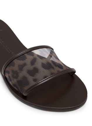 Detail View - Click To Enlarge - NICOLAS LAINAS - Printed Mesh Leather Slides