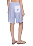 Back View - Click To Enlarge - RELAX RE-LUX - Tenno Floral Embroidered Stripe Panel Shorts