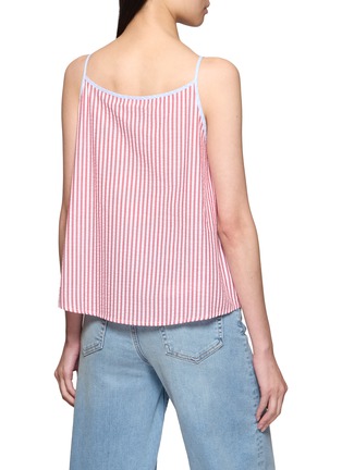 Back View - Click To Enlarge - RELAX RE-LUX - Limone Sleeveless Floral Embroidered Tie Strap Top