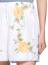  - RELAX RE-LUX - Eolo Stripe Panel Floral Embroidered Shorts