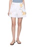 RELAX RE-LUX Eolo Stripe Panel Floral Embroidered Shorts