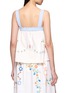 Back View - Click To Enlarge - RELAX RE-LUX - Sleeveless Embroidery Floral Motif Top