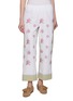 RELAX RE-LUX Etesia Chequered Panel Floral Embroidered Pants