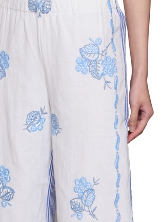 - RELAX RE-LUX - Etesia Chequered Panel Floral Embroidered Pants