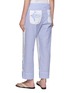Back View - Click To Enlarge - RELAX RE-LUX - Etesia Chequered Panel Floral Embroidered Pants