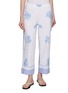 RELAX RE-LUX Etesia Chequered Panel Floral Embroidered Pants