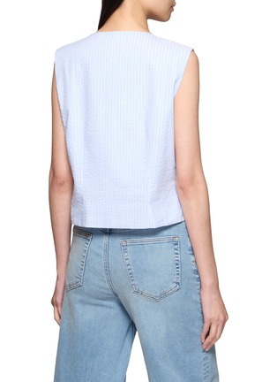 Back View - Click To Enlarge - RELAX RE-LUX - Gauro Embroidered V-Neck Waistcoat