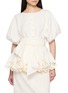 ASSIGNMENTS Puff Sleeve Belted Broderie Anglaise Top