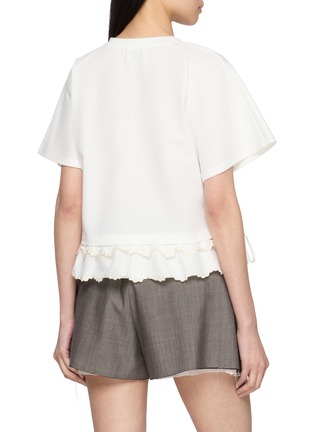 Back View - Click To Enlarge - ASSIGNMENTS - Scallop Hem Drawstring Waist T-Shirt